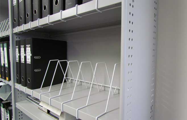 RUT Steel Shelving with Stationery - DMD Storage Group